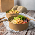 Take away Kraft paper salad bowl eco-friendly bowl